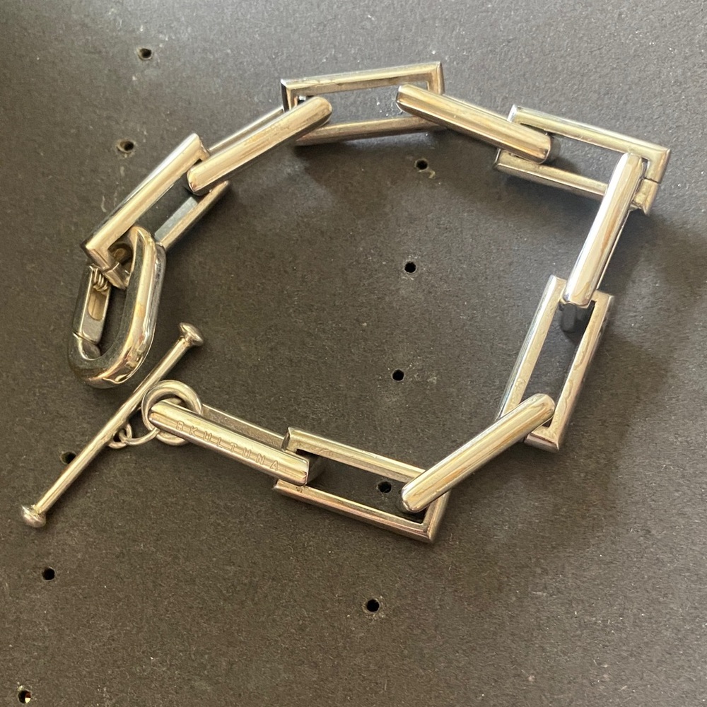 Skultuna Polished Silver Toggle Link Bracelet